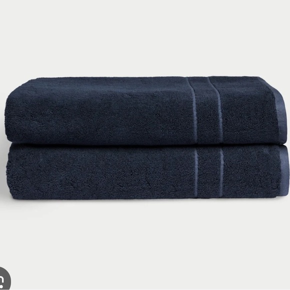 Cozy Earth Luxe Bath Sheets Navy Set of 2‎ Nwt - Picture 1 of 7